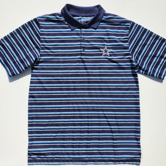 Dallas Cowboys Authentic Stripe Polo w/ Star Logo - Picture 2 of 5